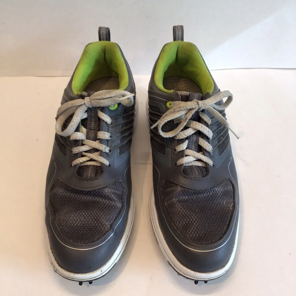 FootJoy Fury Golf Shoes Waterproof 51102 Grey Green White Men's Size 8M